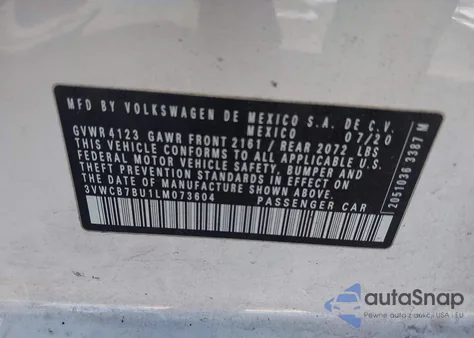 2020 Volkswagen Jetta from USA, damaged, VIN 3VWCB7BU1LM073604